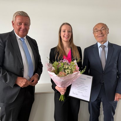 Bianca Weidner erhielt das 500. Deutschlandstipendium der TÜV Nord Vereine 500. Deutschlandstipenium an Bianca Weidner vergeben