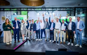 So sehen die Sieger beim Best of Technology Award aus: Mit dabei: TÜV NORD. Die App "AI Assisted Auditing" hat die Jury überzeugt und den ersten Platz in der Kategorie „Corporate Inhouse Solution“ belegt. Foto: Vogt GmbH