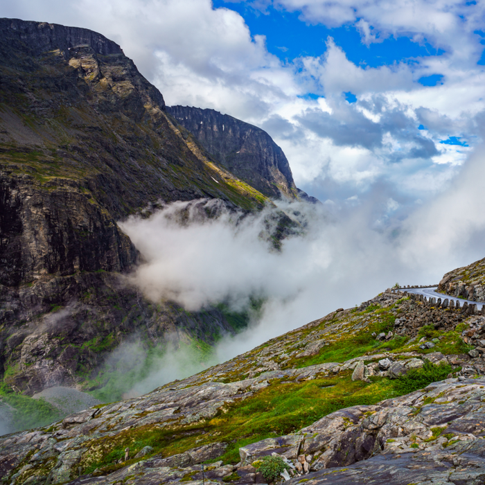 Mountains with clouds