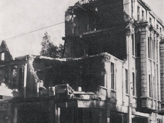 Gebäude in der Moltkestraße, Essen, zerstört 1945