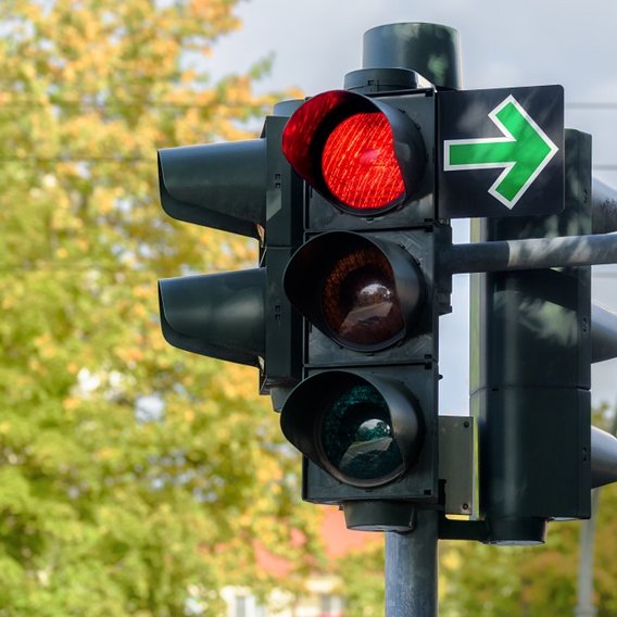 Red traffic light