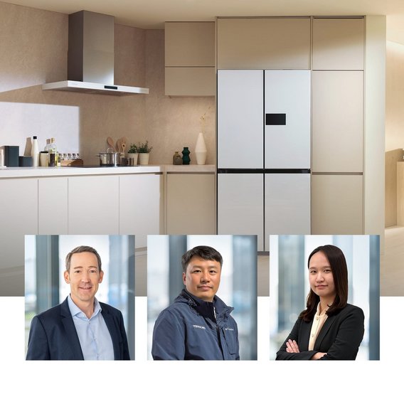 Matthias Springer, Senior Vice President Functional Safety & Security bei TÜV NORD, Kim Youngcheon, Ingenieur bei TÜV NORD Korea, und Kim Soyeon, Assistant Engineering Manager bei TÜV NORD Korea